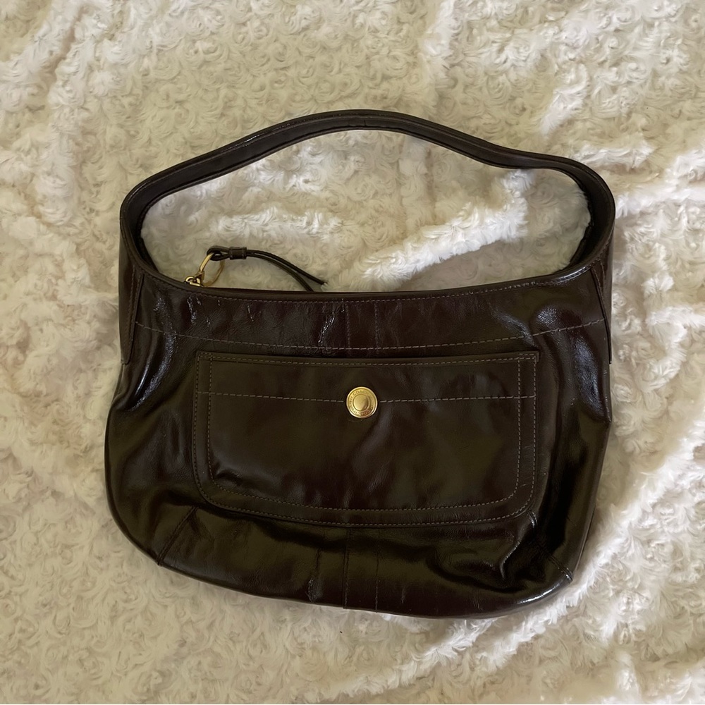 Coach dark brown handbag